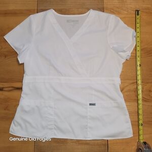 Grey's Anatomy White Medical SCRUBS SET (Top & Bottoms)